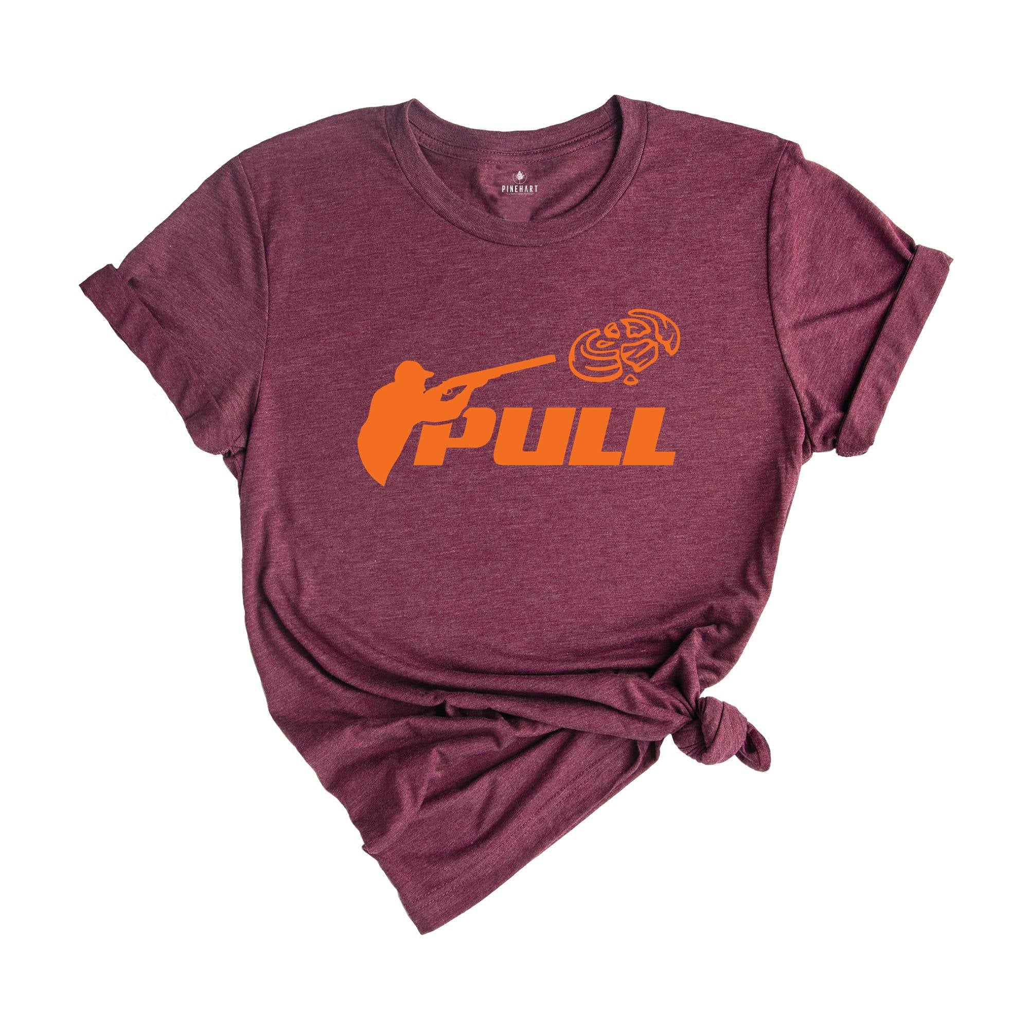 Pull Shirt, Sporting Clay Pigeon Shirt, Trapshooting Shirt, Skeet Shooting Shirt, Shotgun Shirt, Gun Club Shirt, Hunter Shirt, Hunting Shirt