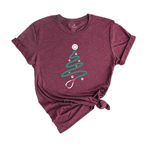 Stethoscope Christmas Tree Shirt, Veterinarian Christmas Gift, Vet Tech Gift, Animal Doctor Tee, Christmas Outfit