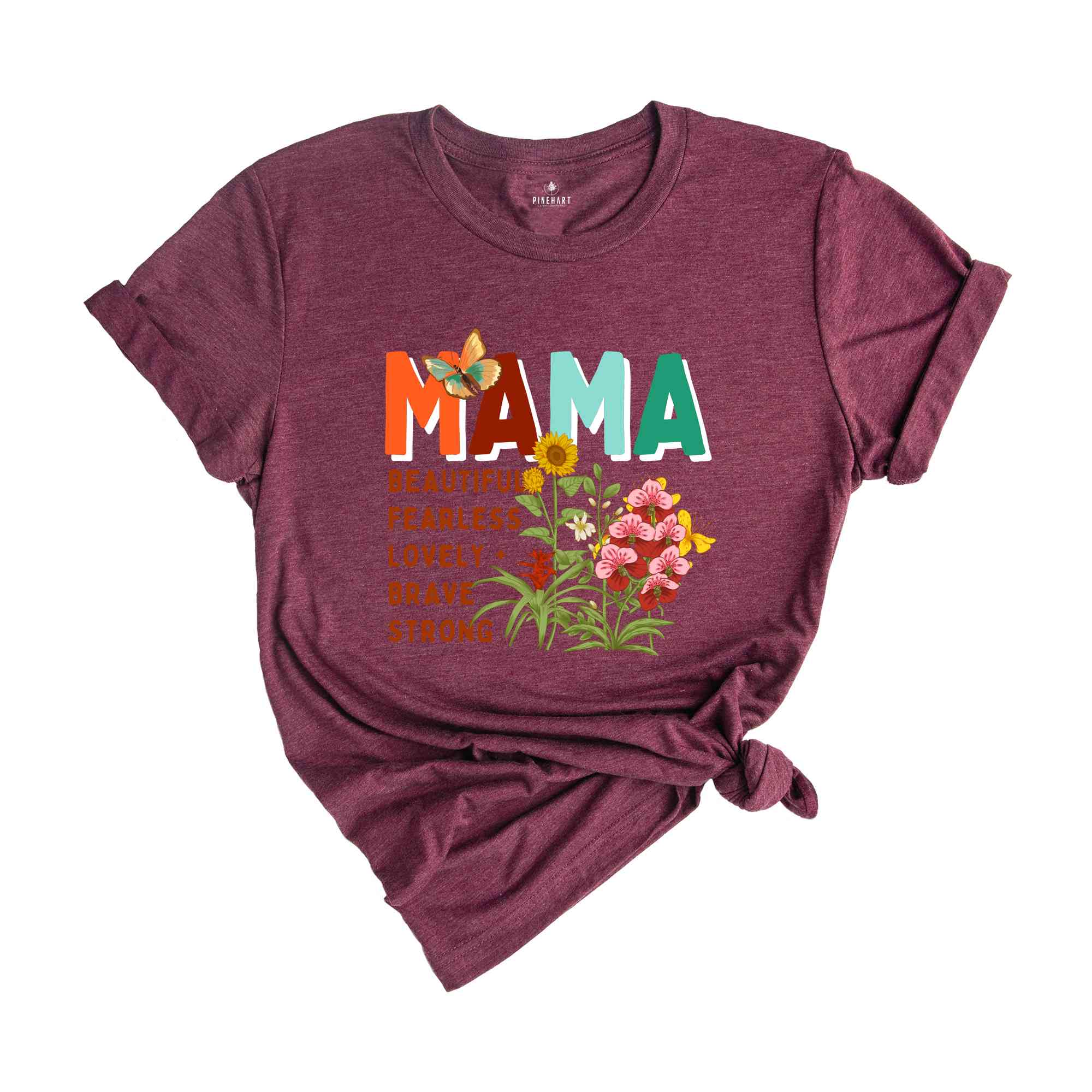 Mama Beautiful Fearless Shirt, Mother's Day Shirt, Gift For Mother, Rainbow Shirt, Cute Mother's Day Shirt, Mama Shirt, Mom Shirt