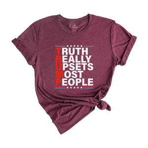 Truth Reality Upsets Most People Shirt, Election Shirt, Trump 2024, Vote For Trump Shirt, Election Day Apparel