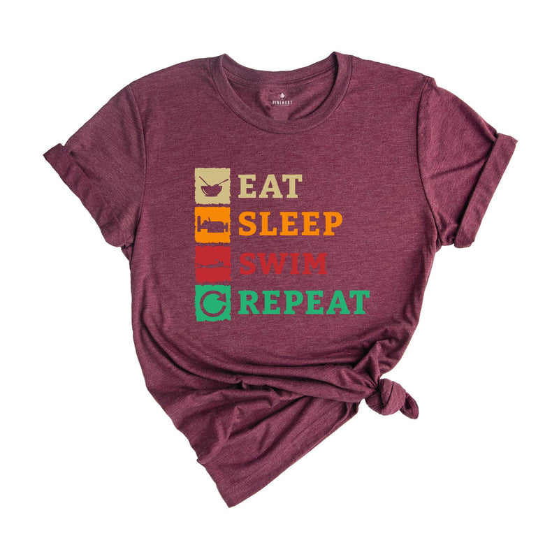 Eat Sleep Swim, Swimming Shirt, Swimmer Shirt, Funny Swimmer, Swim Coach Gift, Swimming Lover, Swim Instructor, Swim Teacher