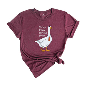 Today I'm a Serious Goose T-Shirt, Funny Silly Shirt, Funny Goose Shirt, Goose Lover Shirt, Meme Shirt, Funny Shirt