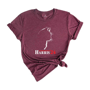 Harris 2024 Cat T-Shirt, Kamala Harris Shirt, Kamala Harris Tee, Elections Gifts, Kamala For The People Shirt