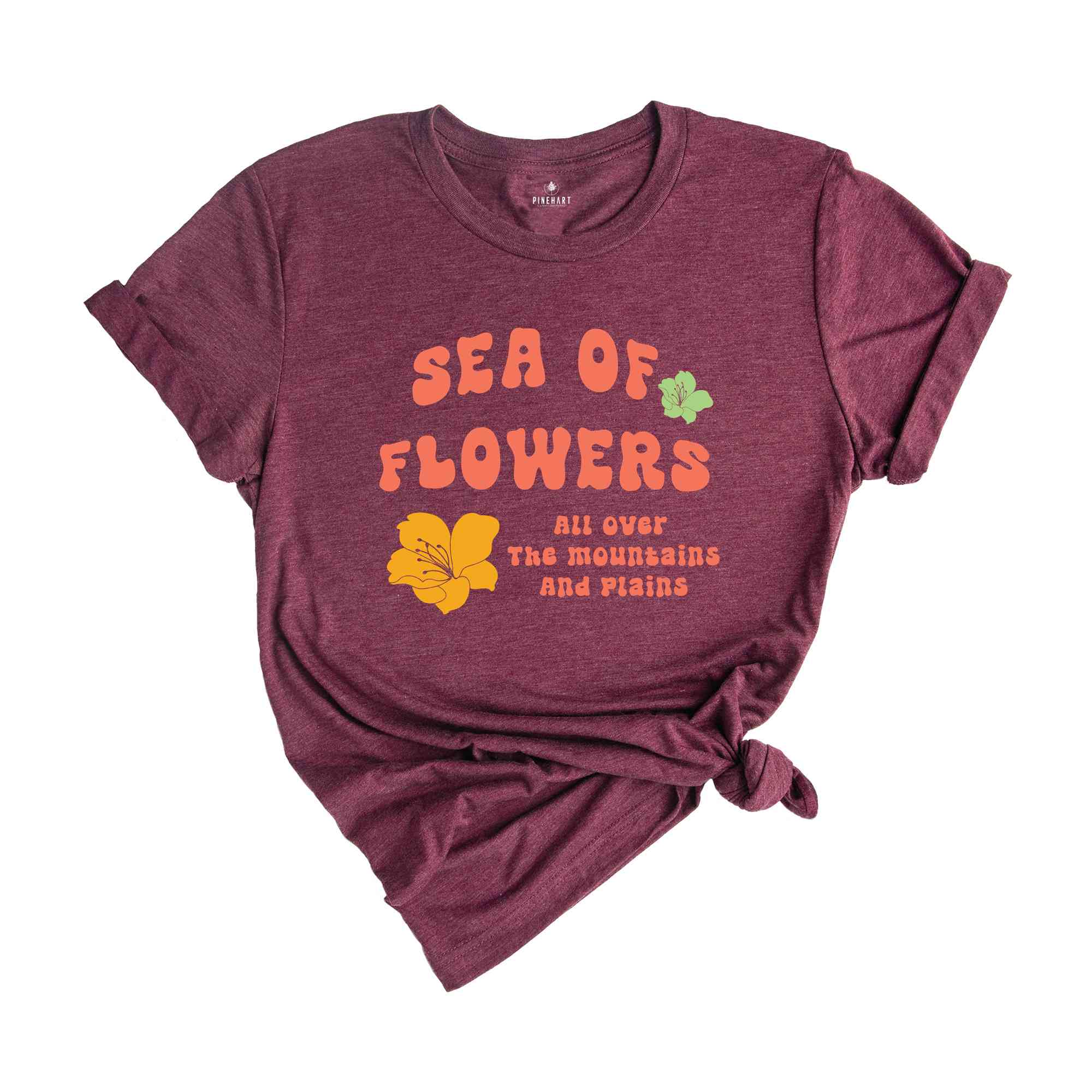 Sea of flowers shirt, Flowers Cute Girl, plant mom shirt, gift for plant moms, botanical tee, floral vibes tee