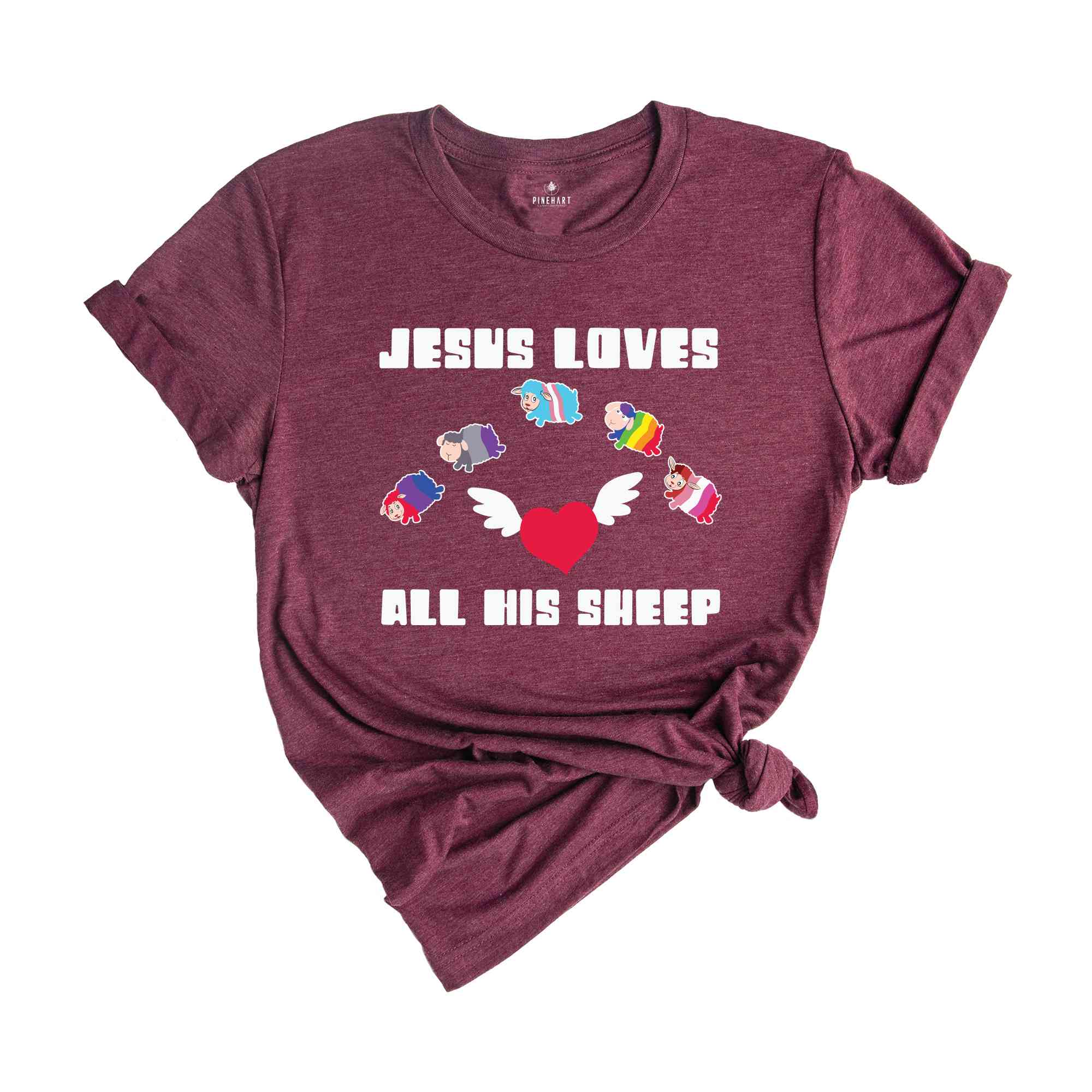 Jesus Loves All His Sheep Shirt, Pride Jesus Shirt, LGBT Pride Shirt, Gay Pride LGBTQ Shirt, LGBT Shirt, Rainbow Pride Shirt, Pride Shirt