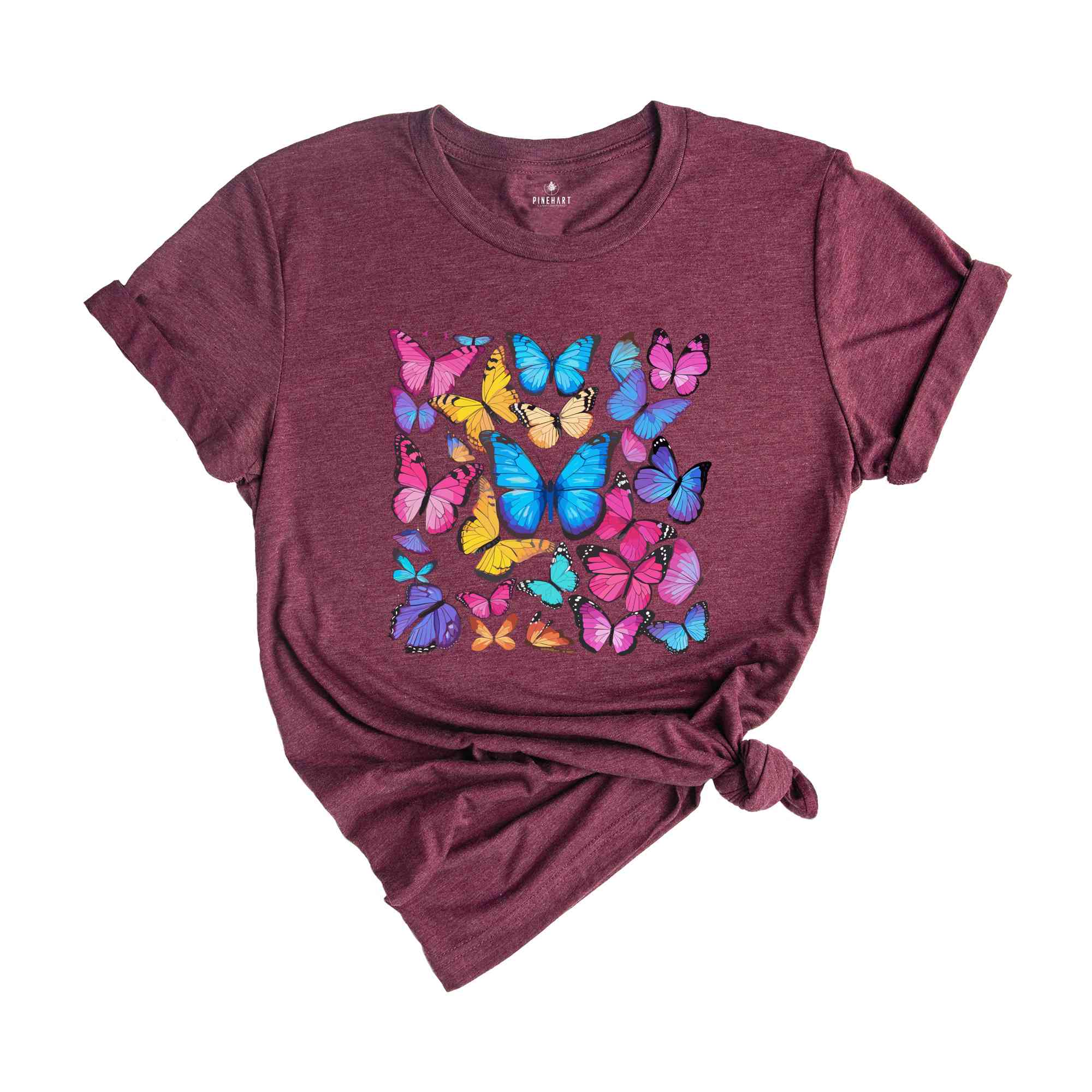 Rainbow Butterfly T-shirt, Cute Butterfly Gift, watercolor Butterflies Shirt, Cute Gift for Women, Summer Shirt, Cute Butterfly Shirt