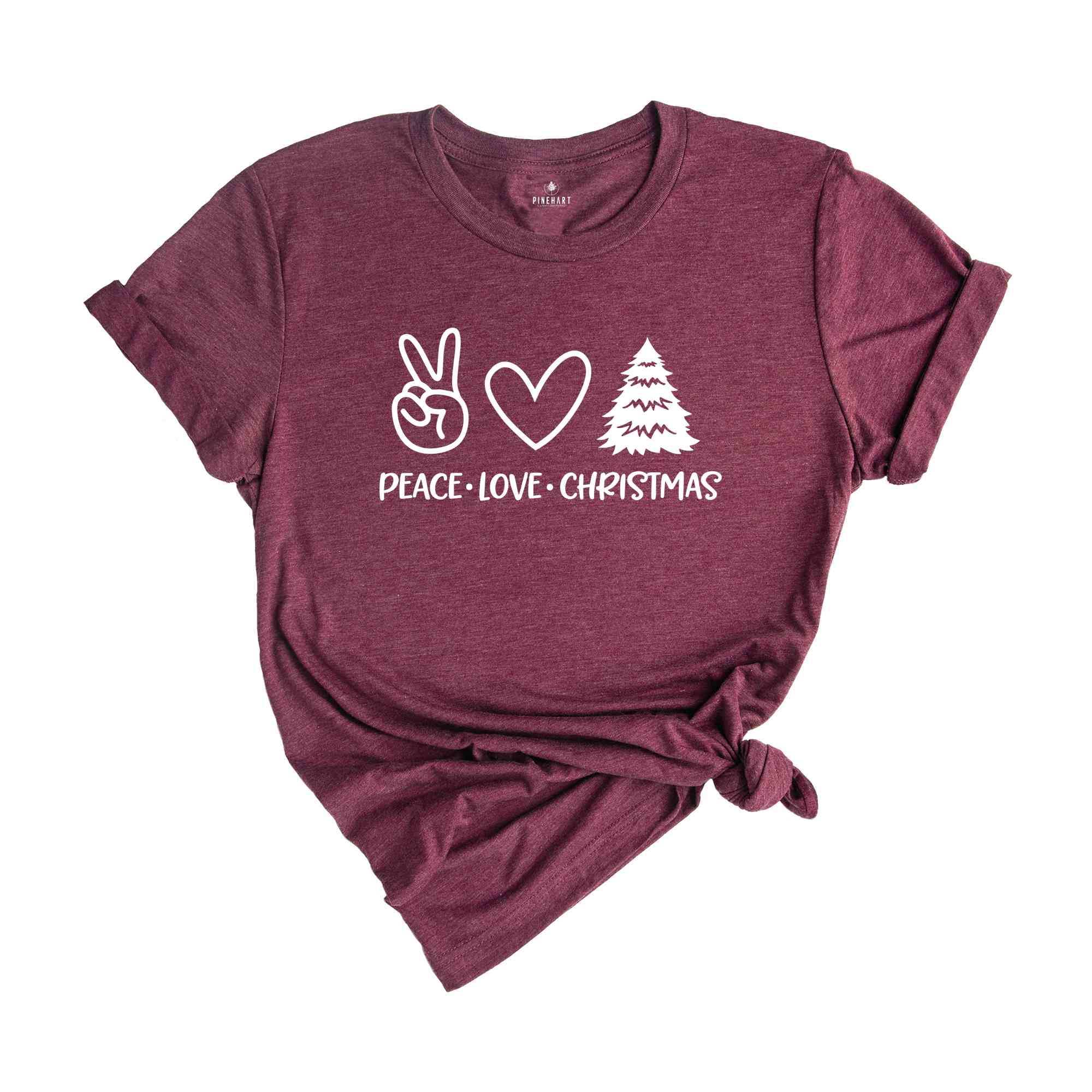 Peace Love Christmas Shirt, Christmas Tee, Christmas Costume, Funny Christmas, Xmas Tee, Holiday Gift, Hippie Soul Shirt