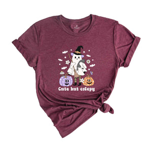 Cute But Creepy Ghost Shirt, Retro Halloween Tee, Boo Halloween Spooky T-Shirt, Creepy Halloween Shirt, Funny Halloween Gift