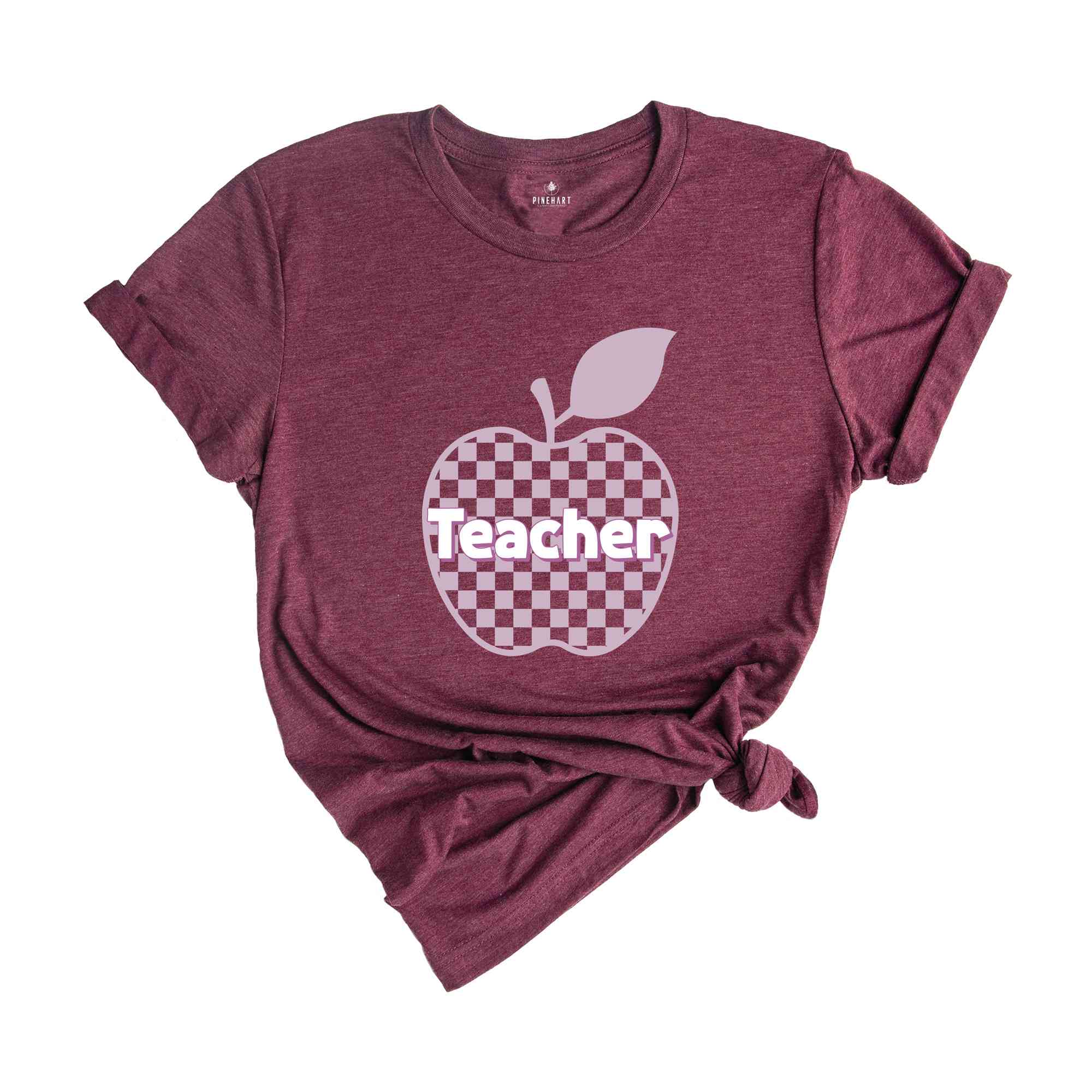 Teacher Apple Shirt, Checkered Teacher Shirt, School Teacher Shirt, Back To School Shirt, Teacher Shirt, Primary Teacher Shirt