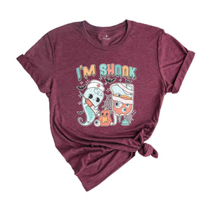 I'm Shook Shirt, Halloween Shirt, Spooky Pumpkin Shirt, Halloween Party Shirt, Retro Halloween Shirt