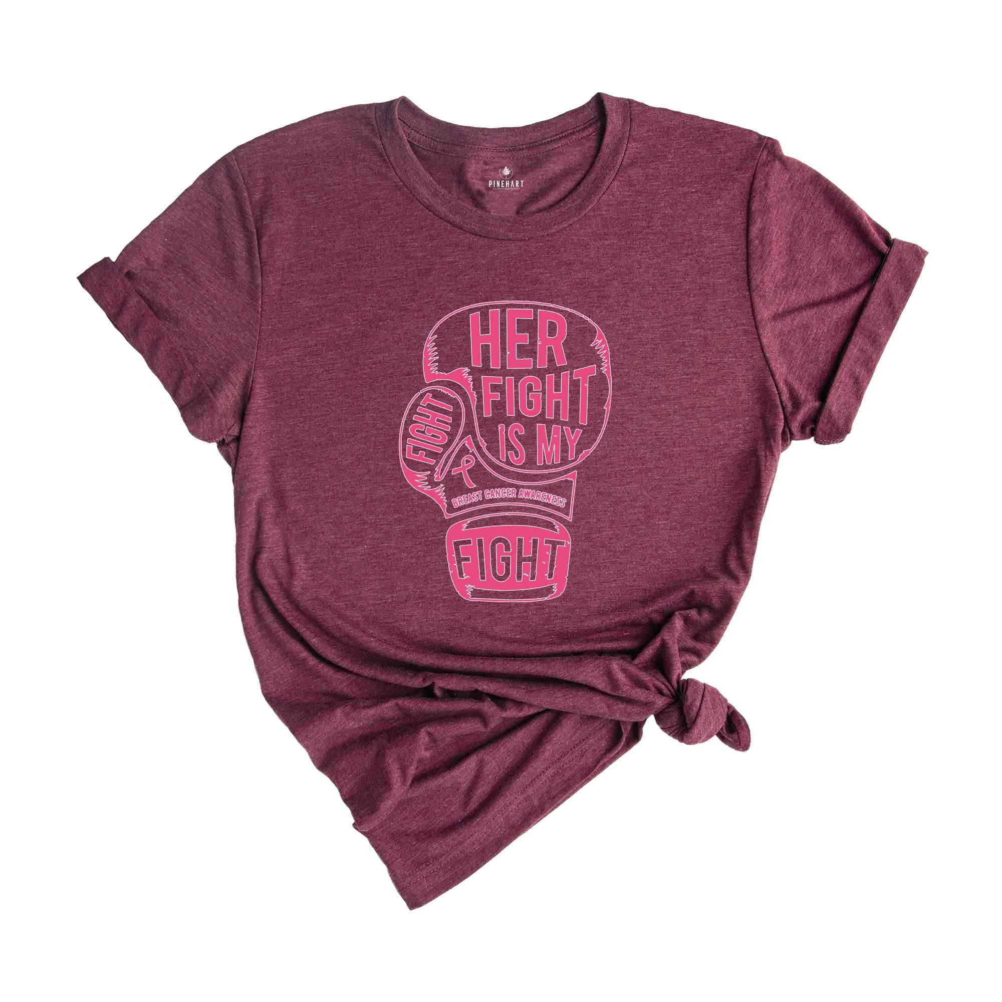 Her Fight is My Fight, His Fight is My Fight Shirt, Cancer Support Tee, Couple Cancer Awareness Shirt, Cancer Survivor, Pink Ribbon Shirt