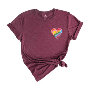 Pocket Lgbtq Heart Shirt, Pride Month Shirt, Pride Shirt, LGBTQ Shirt, Lgbtq Gift Shirt, Lesbian Shirt, Proud Mom Shirt, Lesbian Shirt