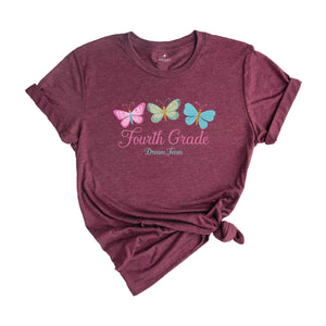 Fourth Grade Teacher Shirt, Butterfly 4th Grade Dream Team Shirts, Back to School Shirt, Teacher Appreciation Gift