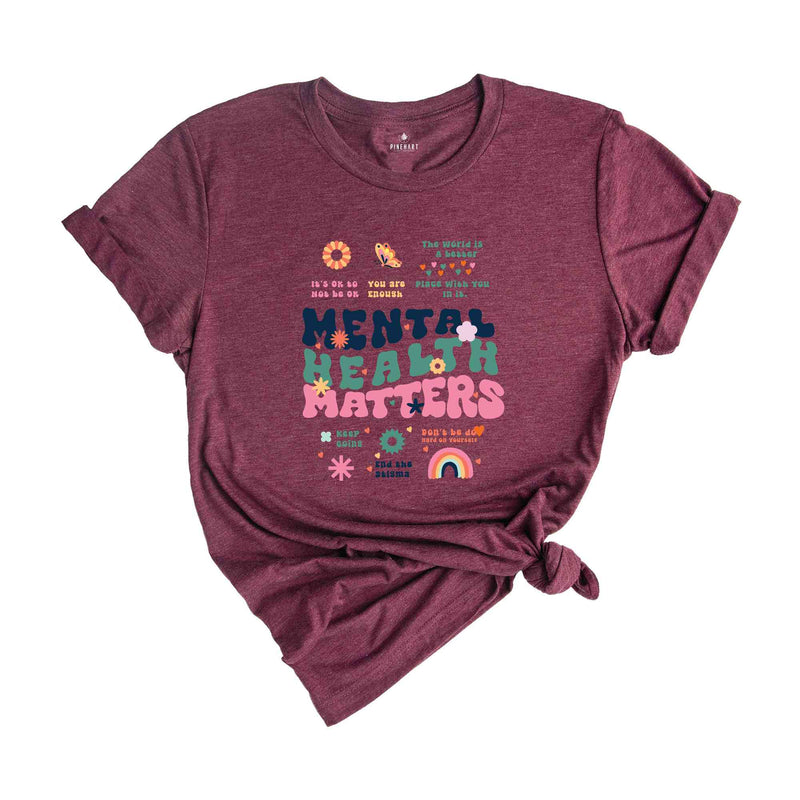 Mental health matters,Mental Health Shirt,Therapist Shirt,Inspirational Tee,Counselor Tee,Mental Health Awareness Shirt