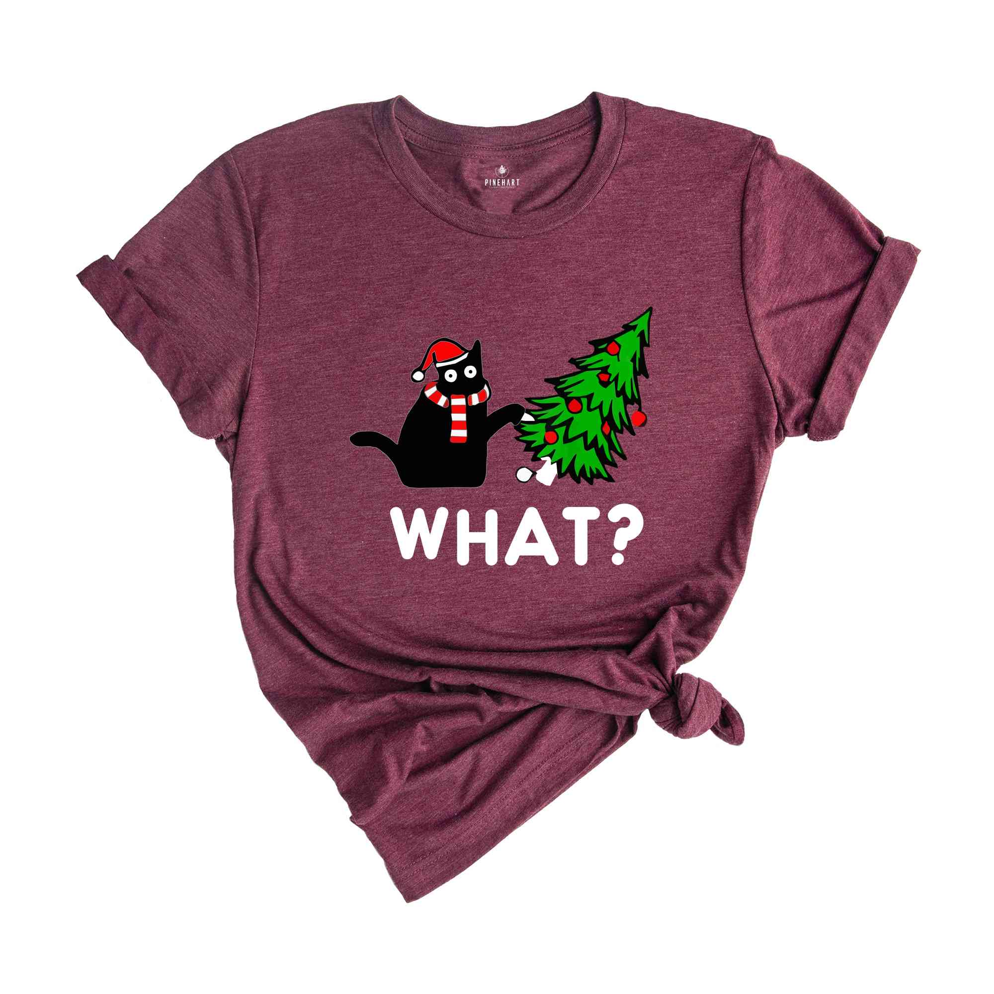 What Shirt, Funny Black Cat Shirt, Christmas Tree Cat What Shirt, Cat Lover Gift, Funny Cat Shirt, Cool Cat, Cat Shirt, What Shirt,