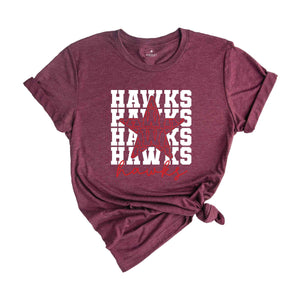 Team Mascot Shirt, Hawks Team Shirt, Hawks Football Shirt, Hawks Fan Shirt, Hawks School Shirt, Hawks School Spirit, Hawks Basketball Tee