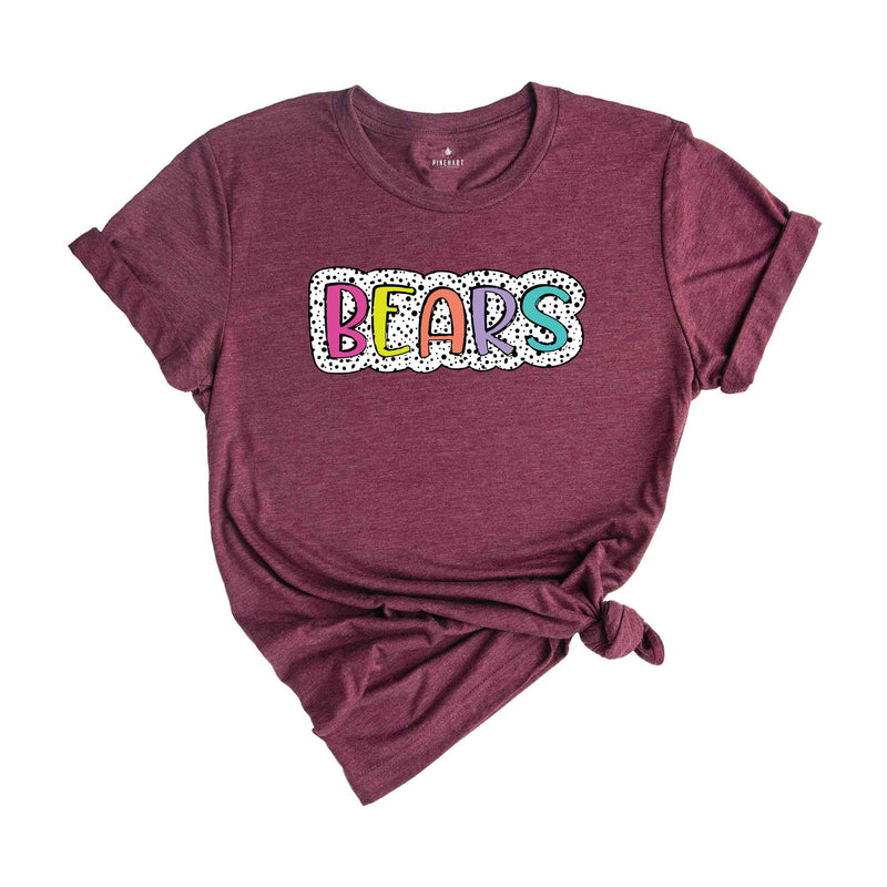 Bears Team T-Shirt, Bears Mascot Shirt, Bears Fan Shirt, Football T-Shirt, Bears Team Mascot, Bears Mascot Tee