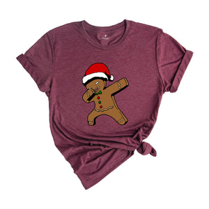 Gingerman Dabbing Santa Hat Shirt, Family Christmas Shirt, Christmas Pajamas, Matching Christmas, Christmas Party Gift