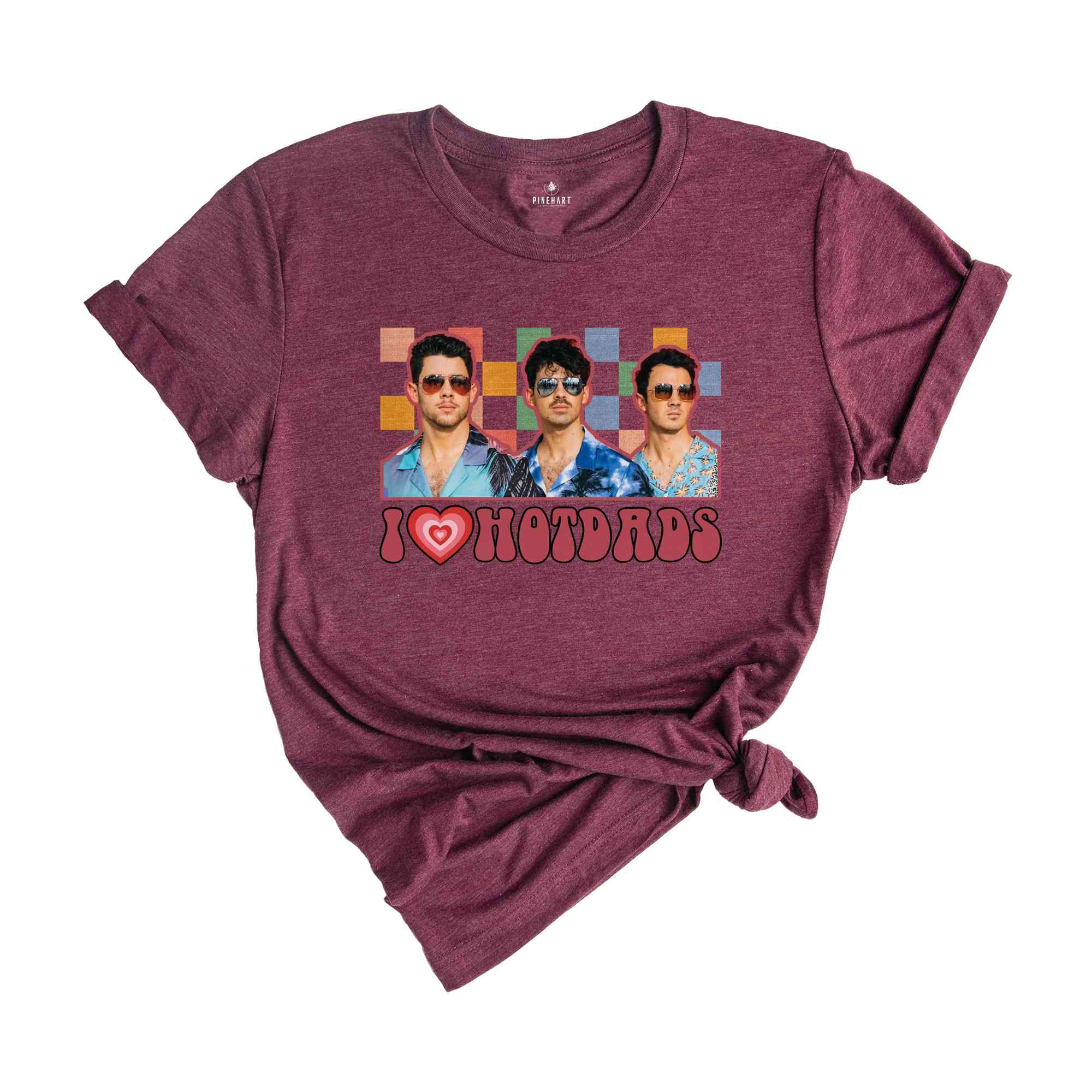 Vintage Jonas Brothers Shirt, I Love Hot Dads Shirt, Daddy TShirt, Joe Jonas Homage shirt, Jonas Retro 90's Sweater, Jonas Brother Merch