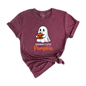 Growing A Little Pumpkin Shirt, Fall Season Shirt, Pregnancy Thanksgiving Shirt, Fall Pregnancy Announcement Gift, Pregnancy Reveal