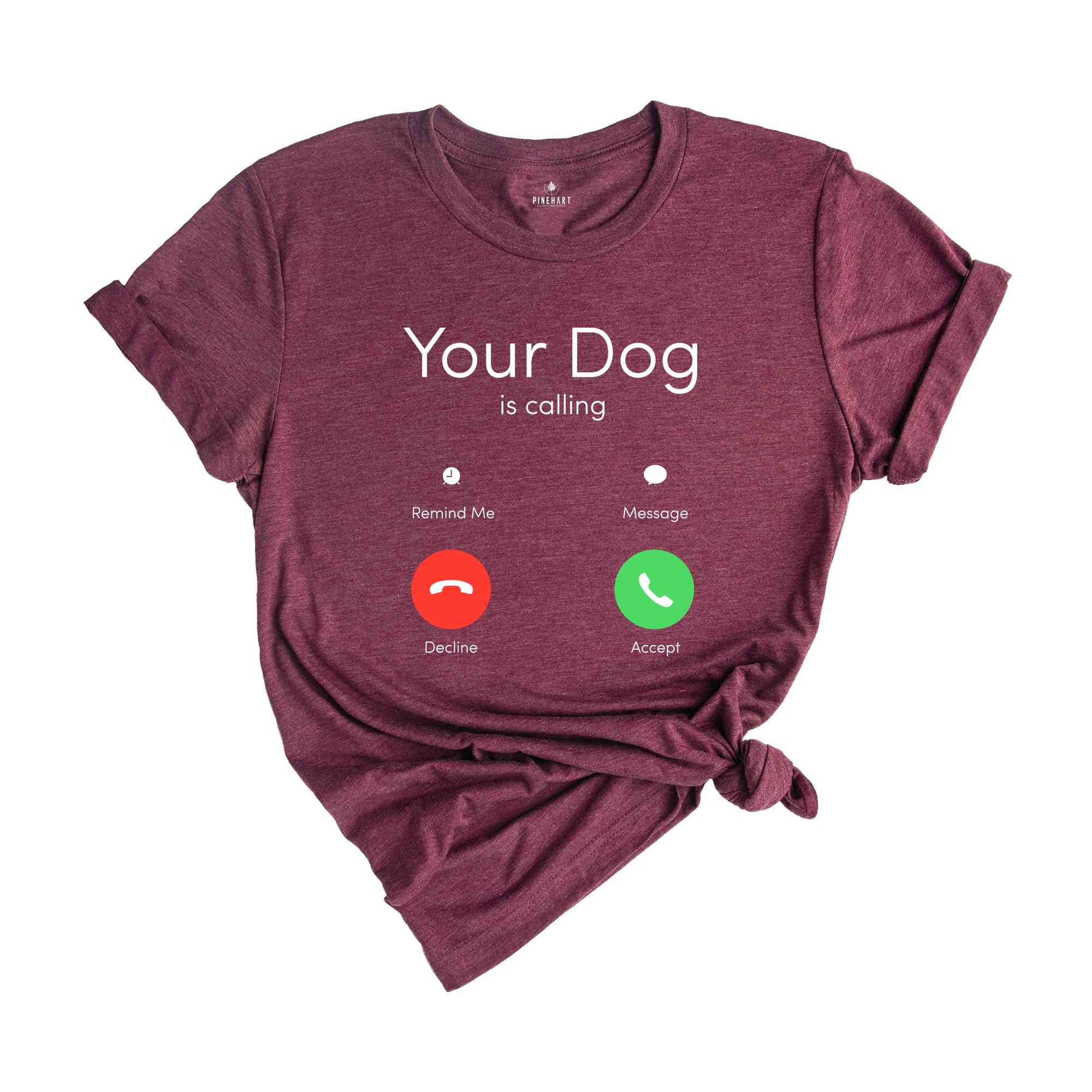 Your Dog Is Calling Shirt, Custom Phone Calling Shirt, Personalized Shirts, Custom Text Shirts, Incoming Call Screen Shirt