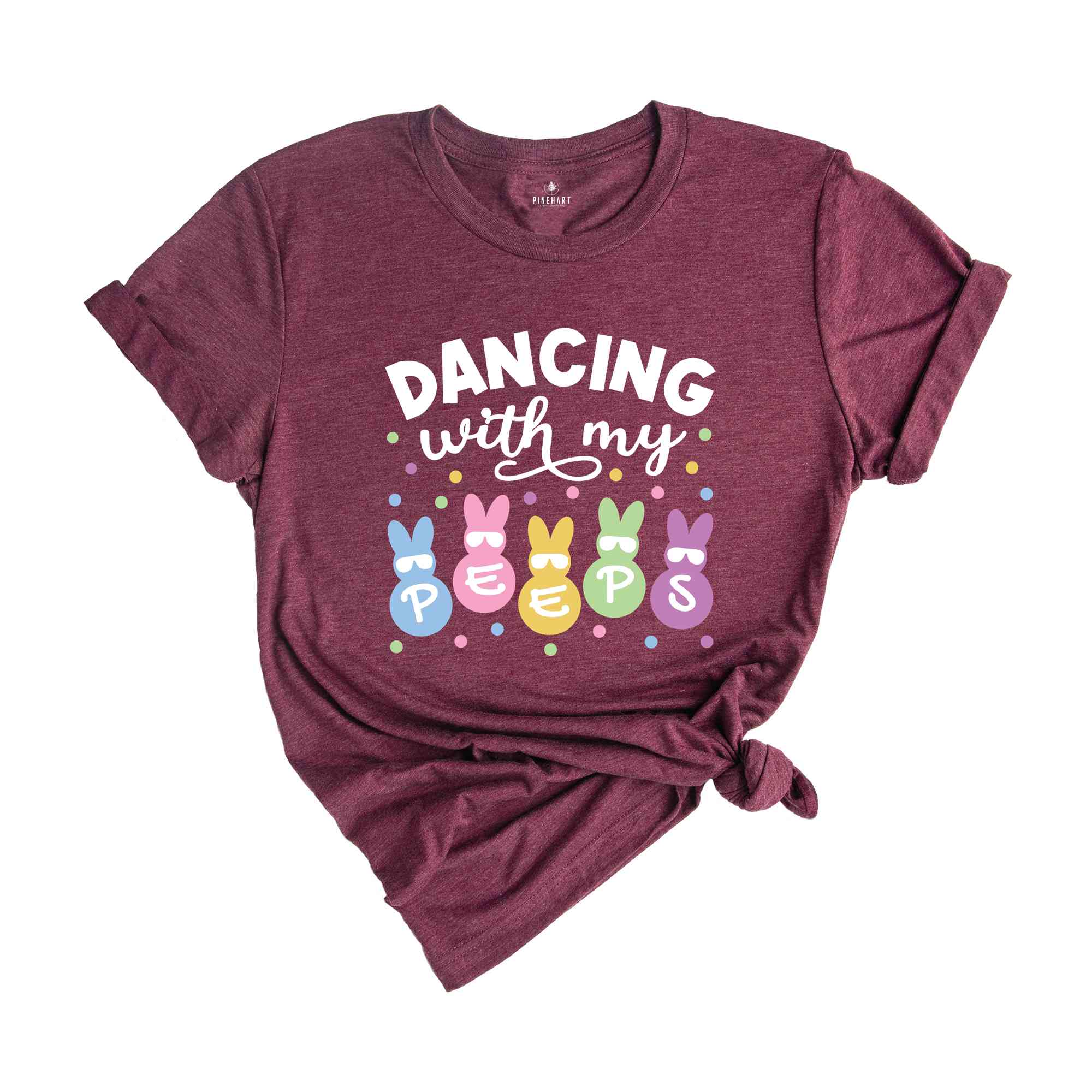 Dancing With My Peeps Shirt, Dancing Bunny with Sunglasses T-Shirt, Easter Bunny Shirt, Easter Day Gift, Easter Kids T-Shirt