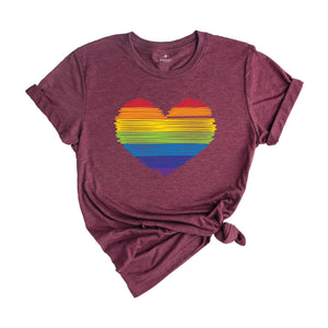 LGBT Love Shirt, Gay Shirt, Pride Shirt, Heart Shirt, Heart Gay Shirt, Gay Pride Shirt, LGBTQ Shirt, Pride Heart Shirt, Rainbow Shirt