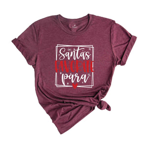 Santa's Favorite Para Shirt, Christmas Paraprofessional Tee, Teacher Matching , Christmas Teacher, Paraprofessional Gift, Christmas Para Tee