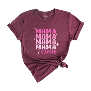 Mama Claus Shirt, Retro Christmas Shirt, Christmas Shirt, Christmas Gift, Mom Shirt, Pink Christmas, Pink Mama Shirt