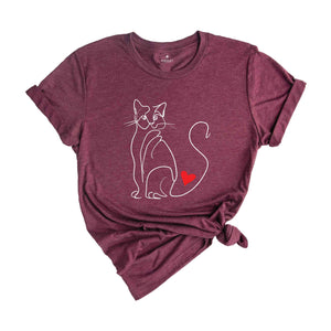 Minimalist Cat T-Shirt, Cat Lover Shirt, Gifts for Cat Lovers, Cat Mom Shirt, Animal Lover Tee, Cat Lovers Tee, Cat Owner Shir