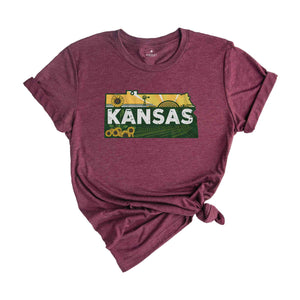 Retro State Of Kansas Shirt, State Of Kansas Shirt, State Shirt, Kansas Shirt, Kansas Lover Shirt, Family Trip Shirt, Travel Shirt