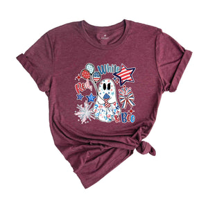 Red White Boo Shirt, Cute 4th Of July Shirt, 4th Of July Shirt, Independence Day Shirt, Patriotic Shirt, USA Shirt, America Shirt, Ghost Tee