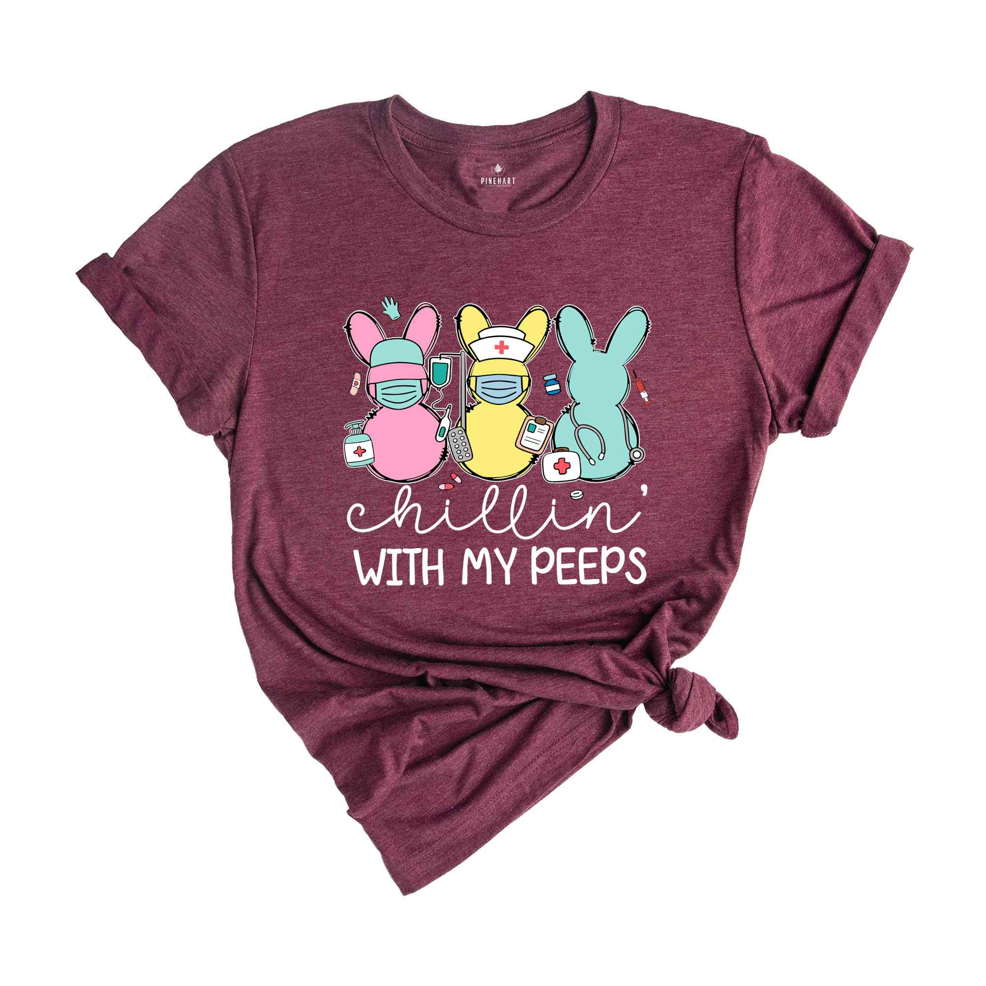 Chillin With My Peeps Easter Bunny Shirt, Easter Day Tee, Easter Day Outfit, Easter Day Gift, Bunny Lover Tshirt, Happy Easter