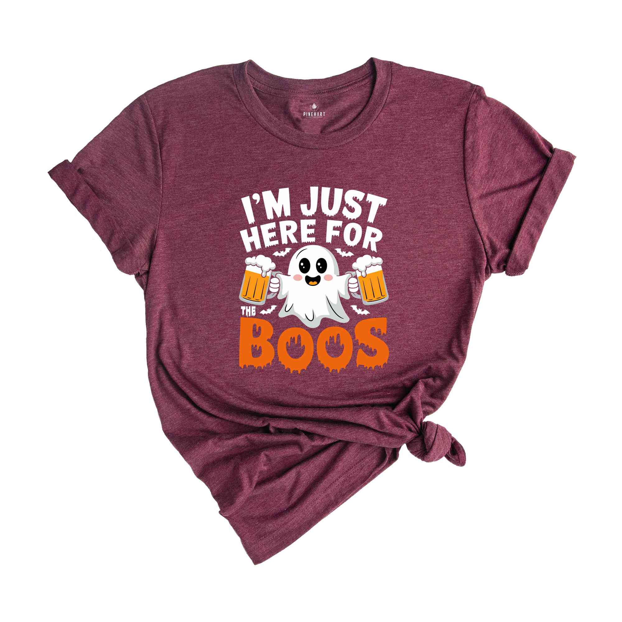 I'm Just Here for the Boos Shirt, Funny Halloween Ghost Shirt, Beer Lover Tee, Drinking Ghost, Halloween Party, Funny ghost Shirt