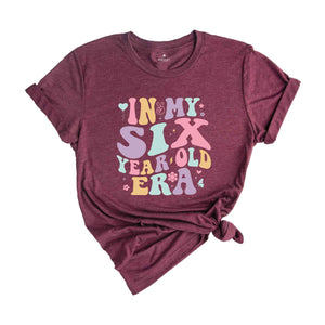 In My Six Year Old Era Shirt, Six Birthday Shirt, Kids Birthday Party Shirt, Birthday Celebrant Shirt, Birthday Kids Shirt, Kids Shirt