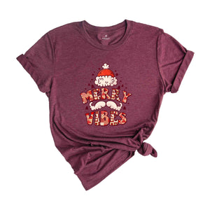 Merry Vibes Shirt, Christmas Shirt, Christmas Tree Shirt, Cute Christmas Shirt, Christmas Party Shirt, Christmas Gift, Holiday Shirt