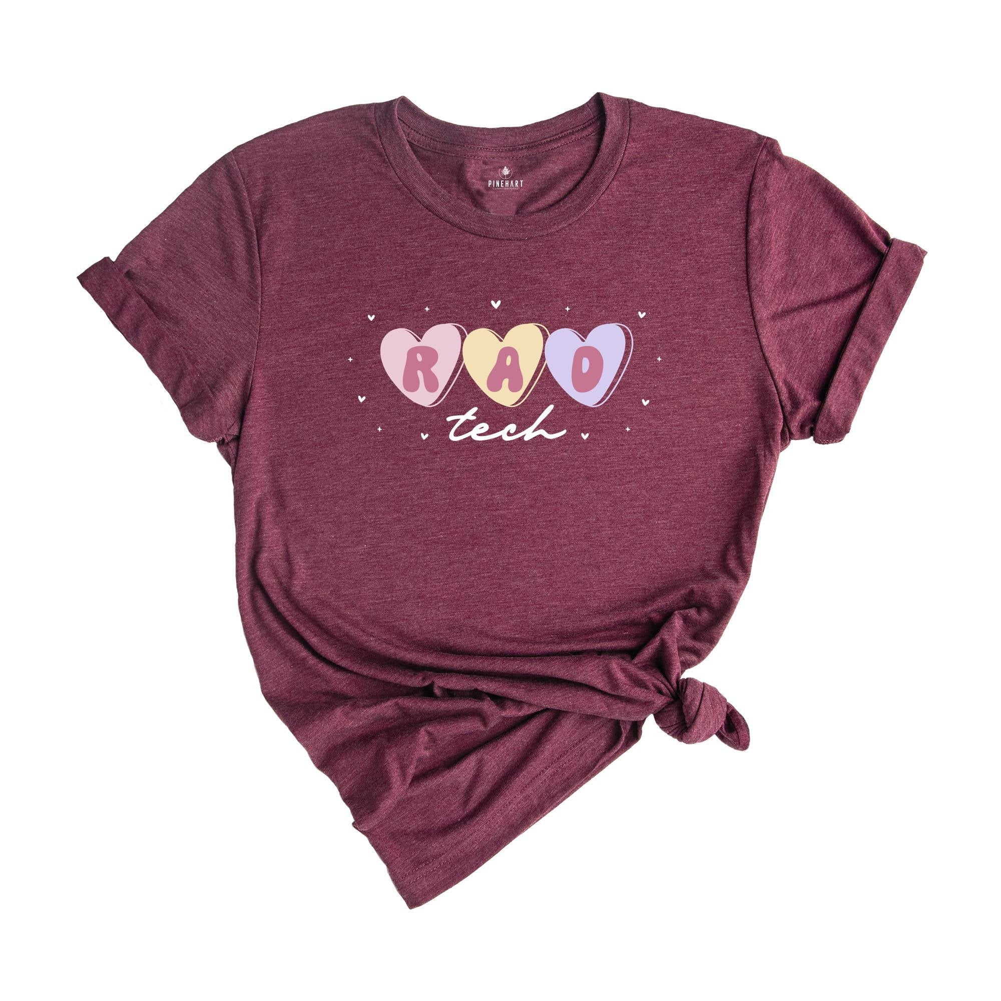 RAD Tech Valentines Day Shirt, Radiology Department Valentine Hearts Work Tshirt, Xray Tech Gifts, Radiology Tech Tees, Valentines Tshirt