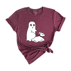 Halloween Ghost Dog Shirt, Dog Owner Ghost Tee, Funny Halloween Shirt, Ghost Dog Halloween Tee, Animal Lover Halloween Shirt, Funny Dog Tee