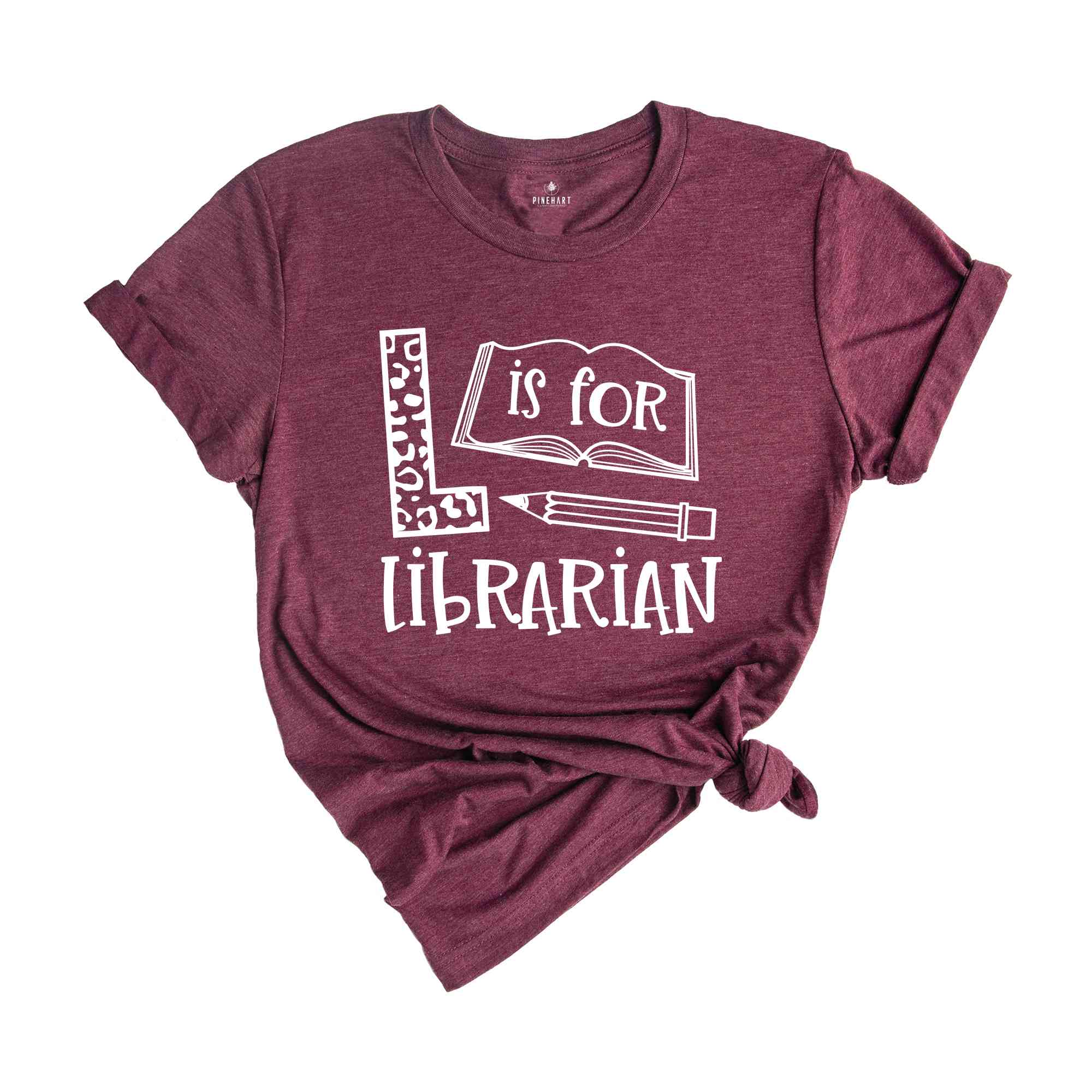 L is for Librarian Shirt, Librarian Saying Shirt, Librarian Gift, Bookworm Tshirt, Gift Reading Teacher, Gift for Librarian