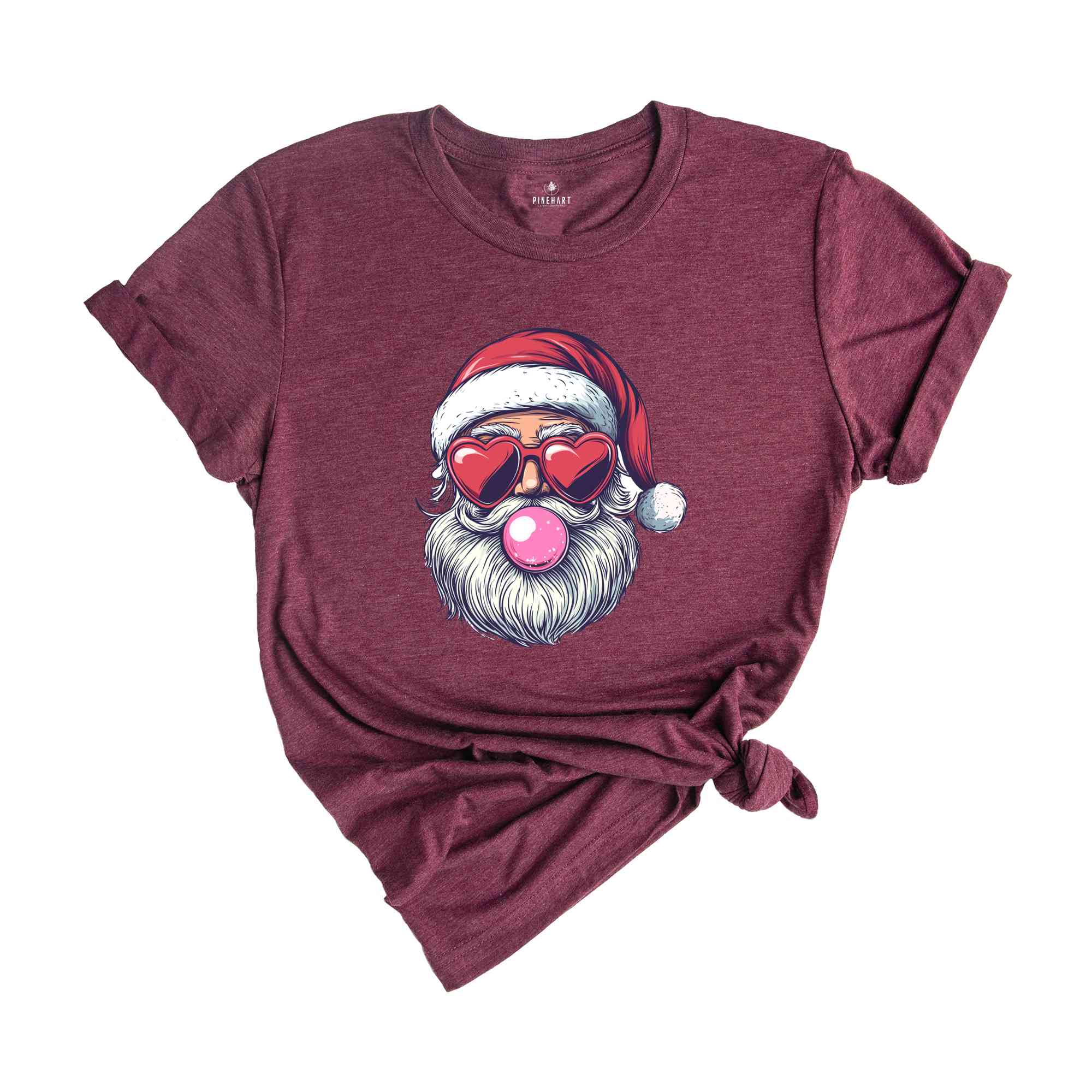 Retro Santa Blowing Bubble Shirt, Santa Claus Shirt, Santa Face Shirt, Funny Christmas Shirt, Cute Christmas Shirt, Holiday Season Shirt