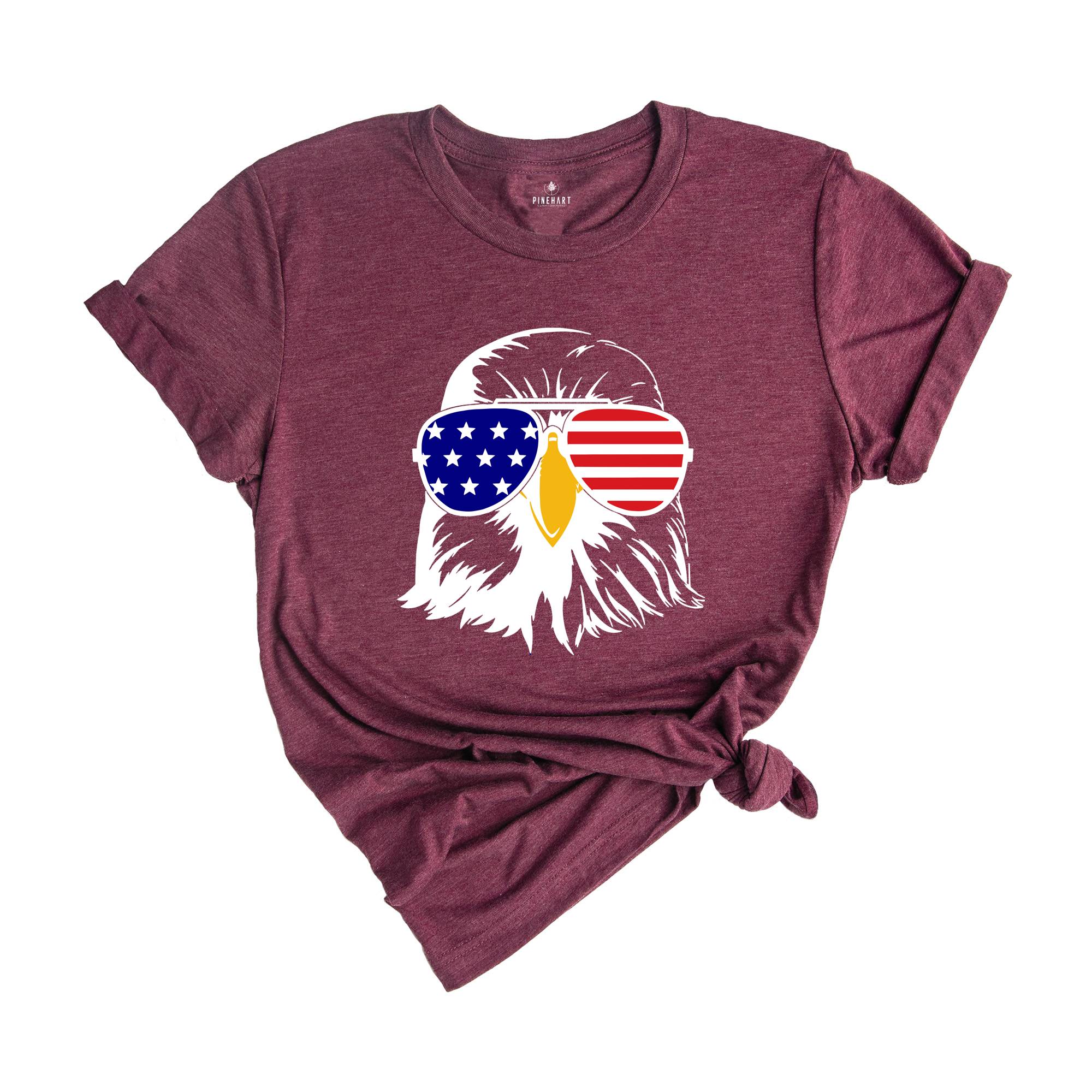 Patriotic Eagle With Sunglasses, 4th of July 2024 Freedom Shirt, Fourth Of July Shirt, Independence Day Shirts, Patriotic Family Shirts