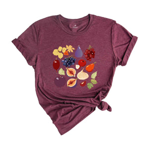 Vintage Fruit Shirt, Figs Shirt, Botanical Fruit Shirt, Vegan Shirt, Foodie Shirt, Cute Plant Shirt, Fruit Lover Shirt