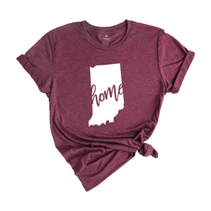 Indiana State Shirts, Indiana State Map Shirt, Indiana Travel Gifts, Indiana Apparel, Indiana Clothing, Indiana Travel T-Shirt