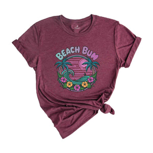 Beach Bum Shirt, Beach Waves Shirt, Preppy Shirt, Beach Happy Vibes Shirt, Summer Sunset Shirt, Good Vibes Shirt