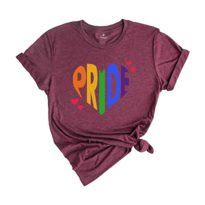 Pride Shirt, Heart of Pride Shirt, LGBTQ+ Shirt, Queer Shirt, Equality Shirt, Rainbow Flag, Lgbt Pride Tshirt