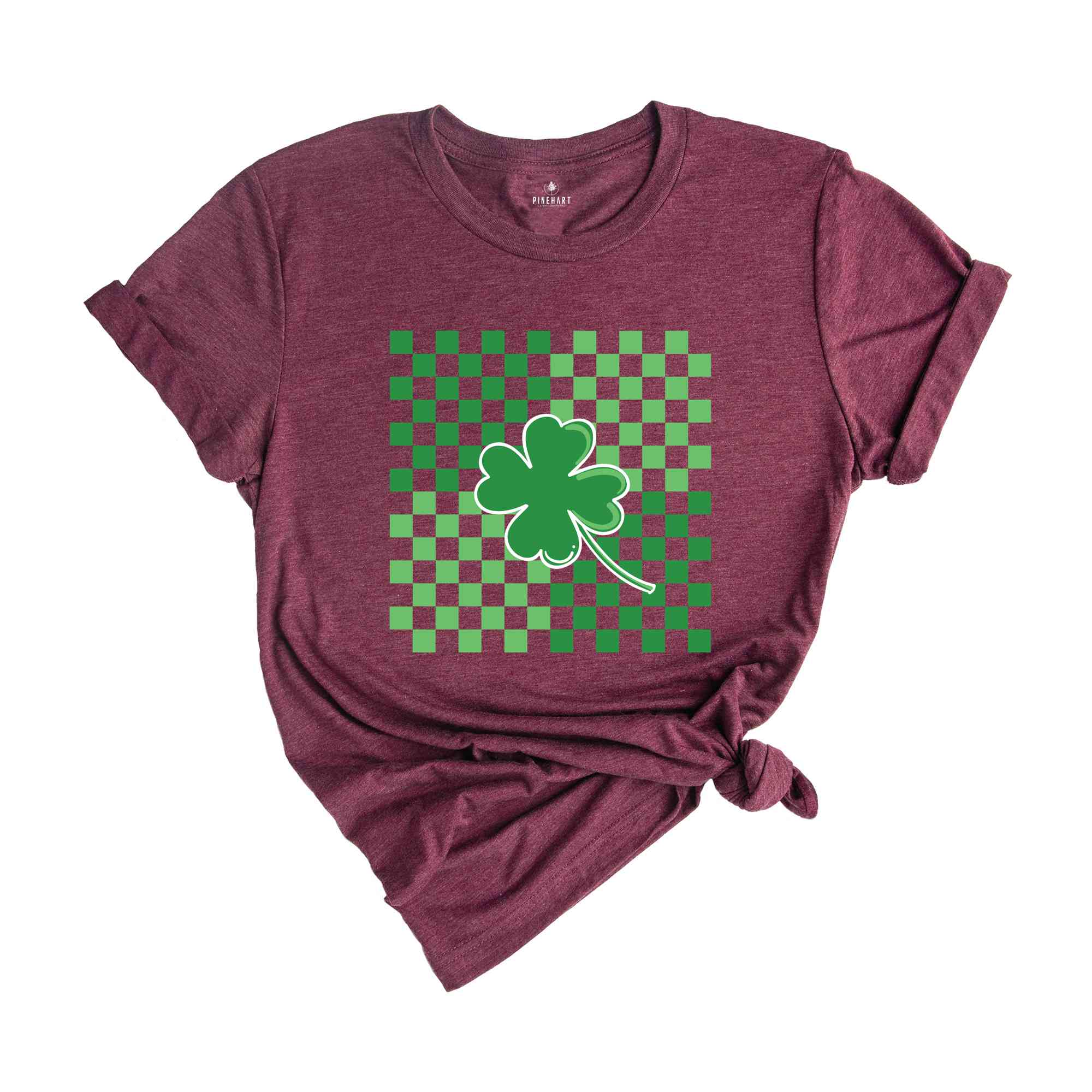 St Patricks Day Shirt, Clover Shirt, Retro Checkered St Patrick Shirt, St Patricks Clover Shirt, Shamrock Shirt, Gift For St Patricks