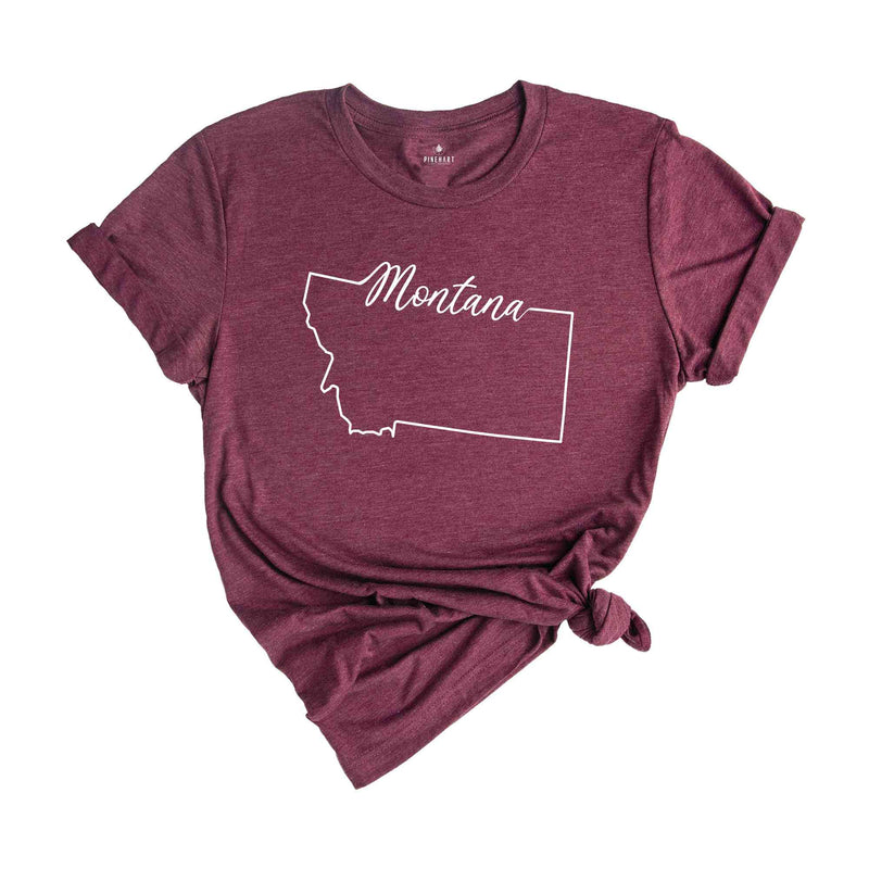 Montana State Shirt, The USA State Shirt, Montana USA Shirt, Montana Map Outline Shirt, US Outline Shirt, United States Shirt