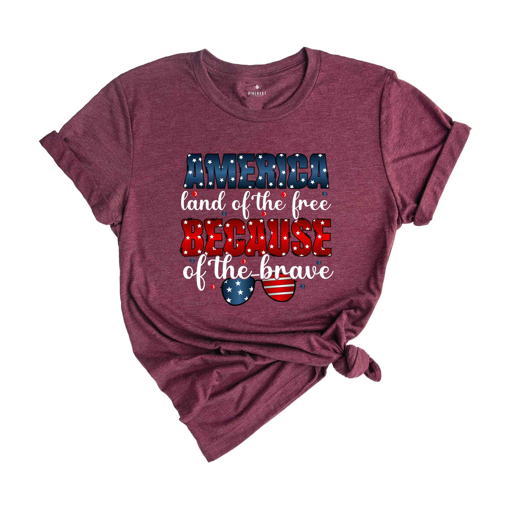 America Land Of The Free Because Of The Brave Shirt, Patriotic Shirt, Independence Day Shirt, 4th Of July Shirt, Retro America Shirt