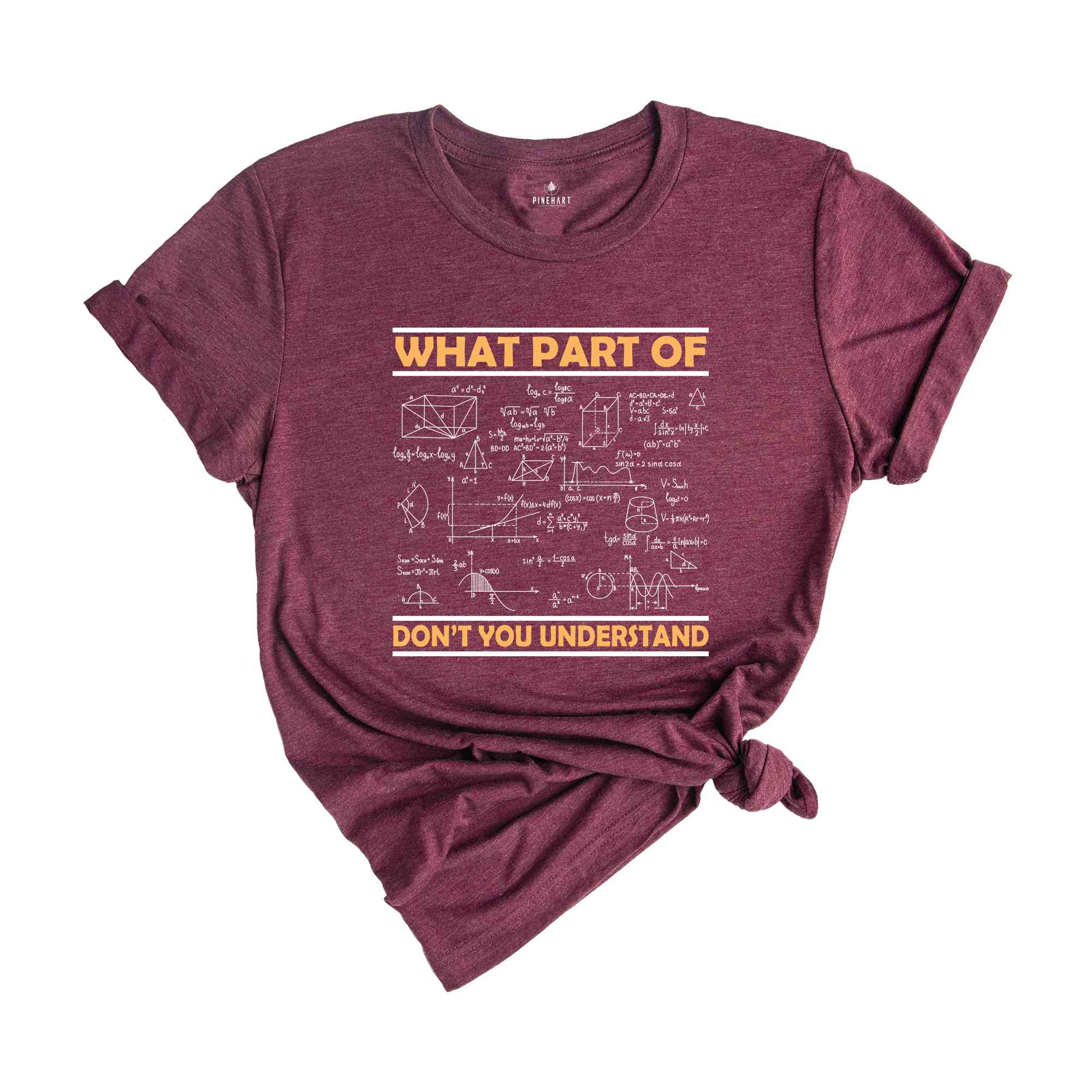 What Part Of Don't You Understand Shirt, Funny Math Teacher Shirt, Mathematicians Gift, Mechanical Engineers, Math Majors, Geeks Nerds