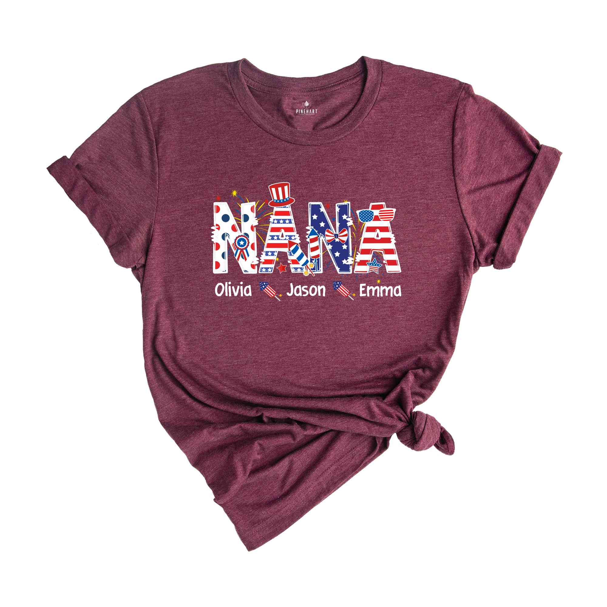 Custom Nana Shirt, Independence Day Shirt, Custom 4th Of July Shirt, Republican Shirt, Custom Names, Gift For Nana, Personalized Nana Shirt